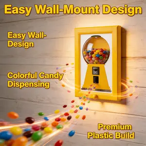 Easy Wall-Mount Design Colorful Candy Dispensing Premium Plastic Build ABS Material Hanging Holiday Decor for Easy Access to Candies Nuts Pet Treats Perfect Christmas Gift & Home Decoration