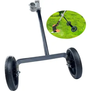 19.48" String Trimmer Wheel with 26mm Handle Clamp, 6" Wheels Walk Behind String Trimmer Auxiliary for Easy Push Weed Trimmer Grass