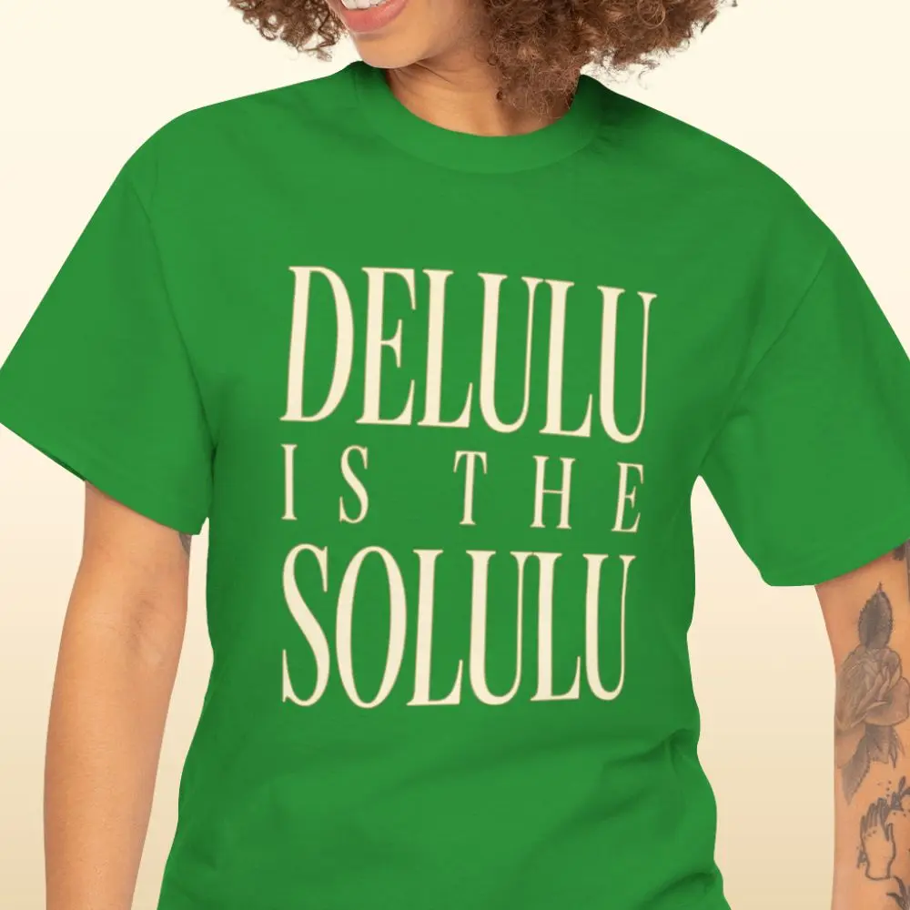 DELULU IS THE SOLULU Premium Editorial Tee – Luxury Streetwear Graphic T-Shirt