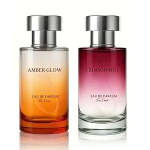 2-Piece Luxury Perfume Set | Amber Glow & Crimson Mist | Long-Lasting Eau De Parfum Duo | Perfect Fragrance Gift for Her
