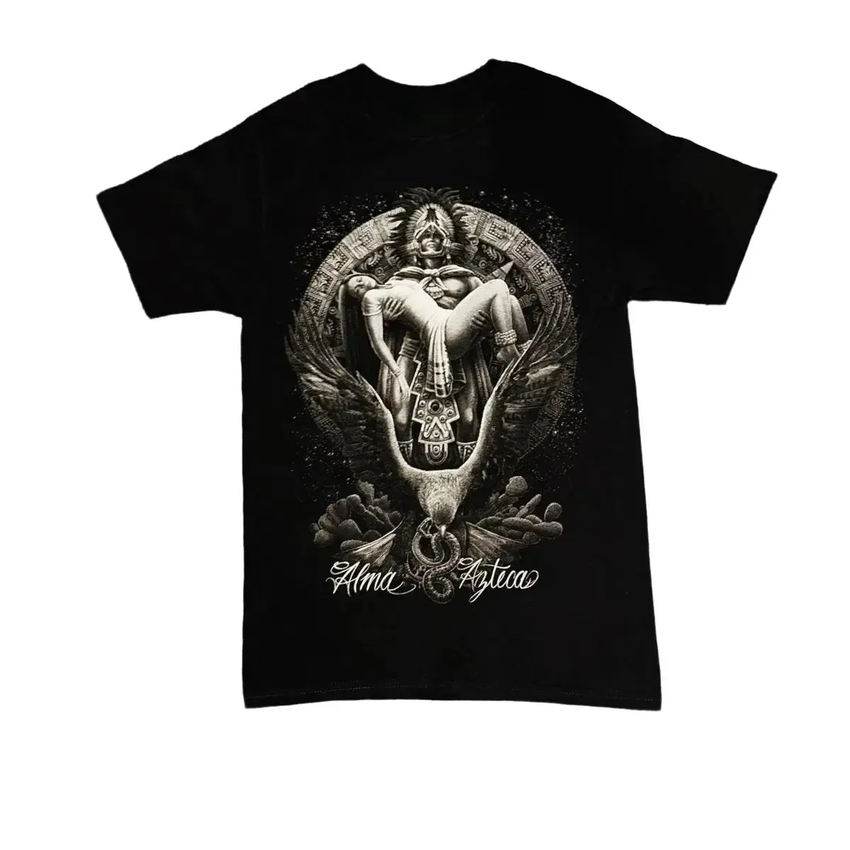 Women's Amor Eterno Cotton Blend T-Shirt - Artistic Print, Fitted Cut, Short Sleeve, Breathable, Casual Summer Streetwear Top - Machine Washable