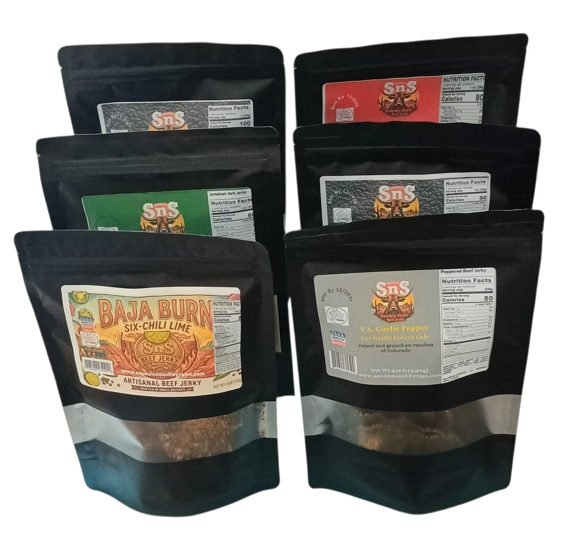 The Boss’s Ultimate Assorted Beef Jerky Variety Pack – 6 Handcrafted Flavors (1.5 lbs Total), Premium Small-Batch Spicy, Sweet, Hot Korean BBQ, Garlic Pepper, Chile Lime Fire, Mesquite Smoky, Caribbean, High-Protein Assorted Packaged Snack Foods
