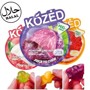Kozed Peelable Gummy Candy – 7 Mixed Flavors Variety Pack, Fun Fruity Roll Party Snack, Chewy Sweet Treat with Juicy Flavor