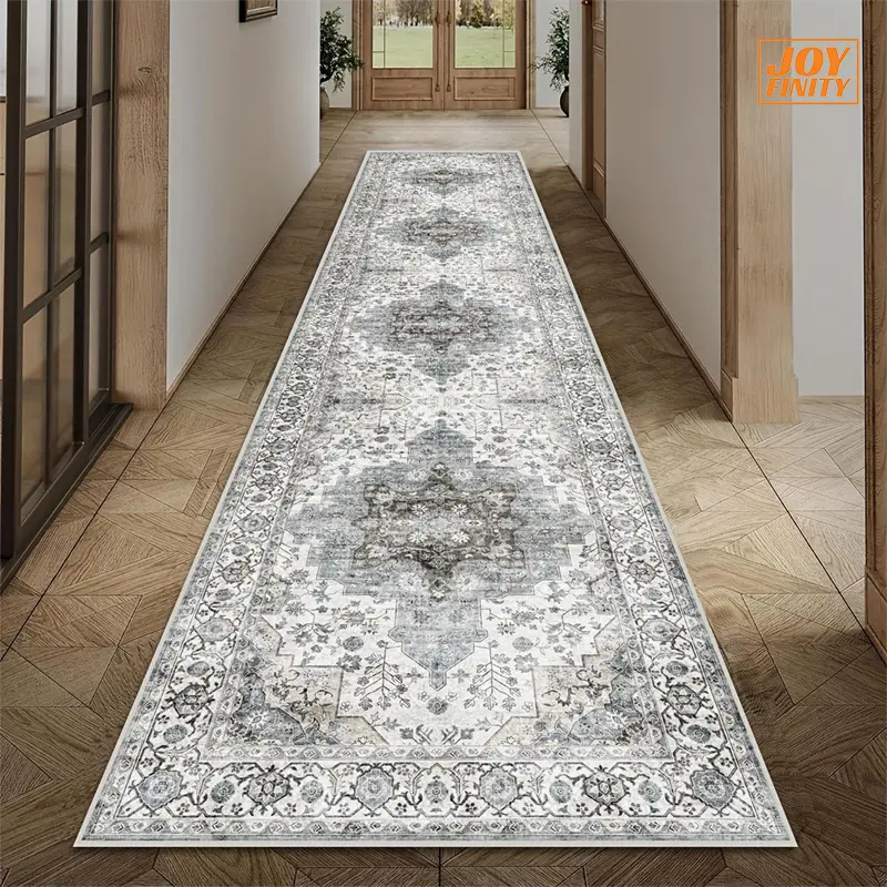 Joyfinity 1pc Chinese Retro Persian Hallway Runner Rug, Durable Kitchen Balcony Mat, Easy-Care Runner Entrance Floor Mat, Soft Comfortable Hallway Stair Runner