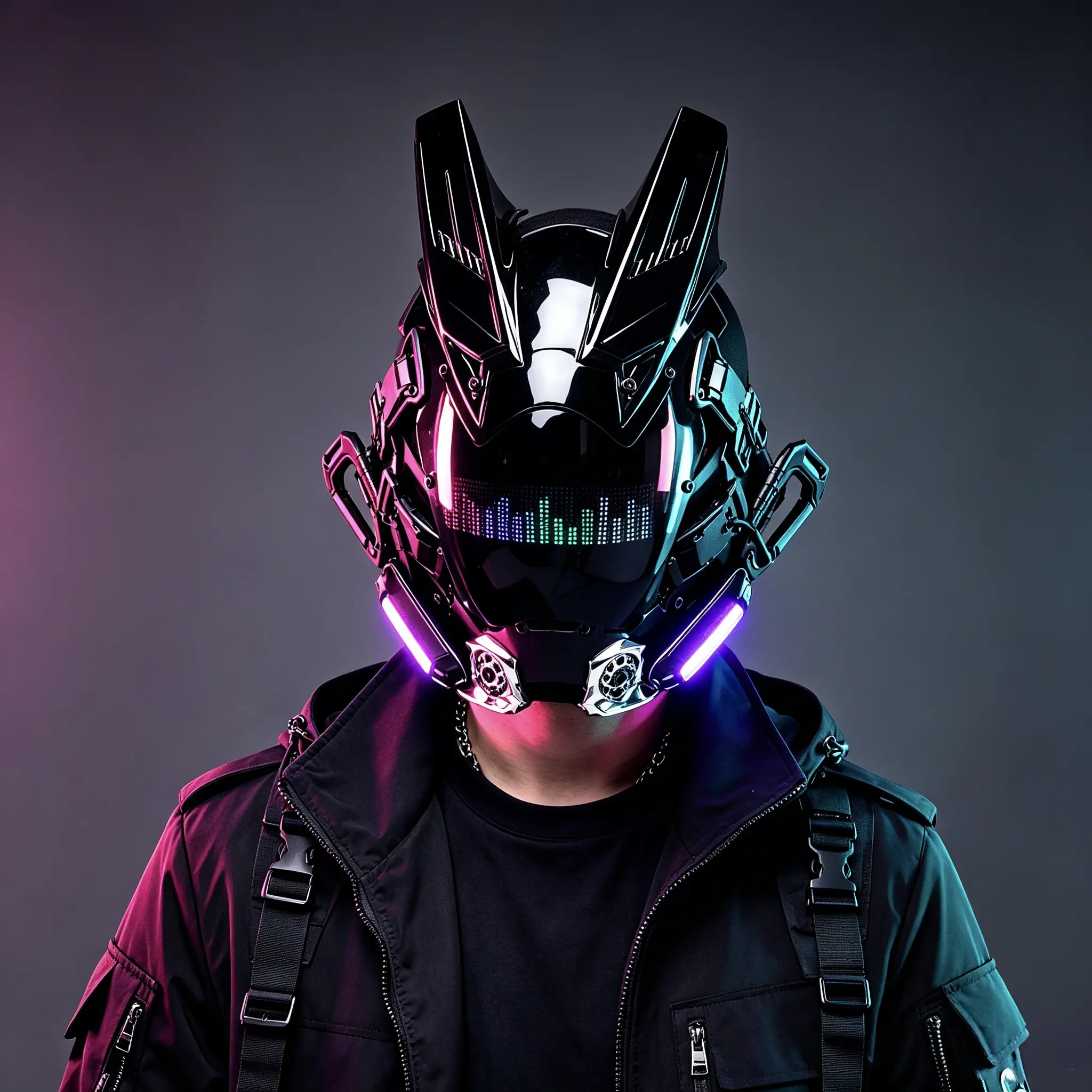 COSTRIBE Rechargeable LED Cyberpunk TPU Mask - Breathable Futuristic Face Cover Accessory for Halloween, Rave Cosplay, Accessories, Led Lights, Birthday, Happy Birthday, Party, One Size