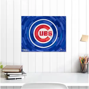 Chicago Cubs Stretched 16" x 20" Embellished Canvas Giclee Print - Art by Charlie Turano III - Cubs - Fanatics Authentic Certified