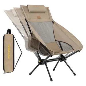 【FathersDayGift】FanttikOutdoor Zeta L8 Max Camping Chair, Portable & Lightweight, Comfort-Driven Foldable Rocking Chair with Carry Bag for Camping, Hiking, Patio, Fishing, Support up to 250 lbs