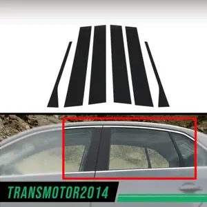 Fit For VW Jetta MK5 2006-2010 Sedan Door Trim Pillar Posts Gloss Black 6pcs Set Upgraded Version