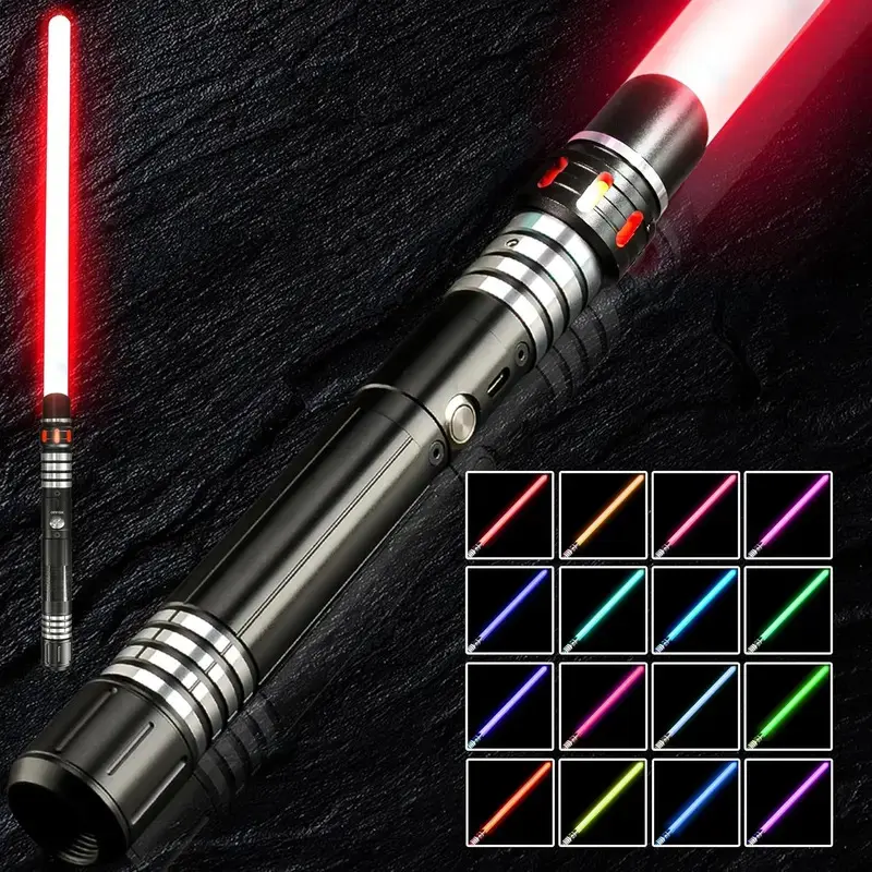 RGB Lightsaber Metal Handle Cosplay Laser Sword 14 Colors Laser Sword Jedi Lightsaber Foc Blaster Light Sword Toys Kids Gifts