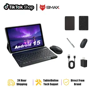[Memorial Day]2026 The new's tablets BMAX-i9.5PLUS 10.1" IPS Android 15 Tablet,Fusion RAM 24GB (4+20)+128GB ROM, expandable up to 1TB,Bundle with Keyboard,Mouse,Case,Stylus,Type-C Charging,Adapter,Bluetooth,WIFI6,6000mAh Battery ,Mothersdaygift