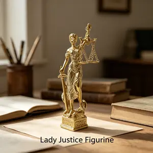 Greek Roman Goddess Statue, Holding Justice Scale, Resin Decorative Figurine, Symbolizing Fairness, Home and Office Decoration