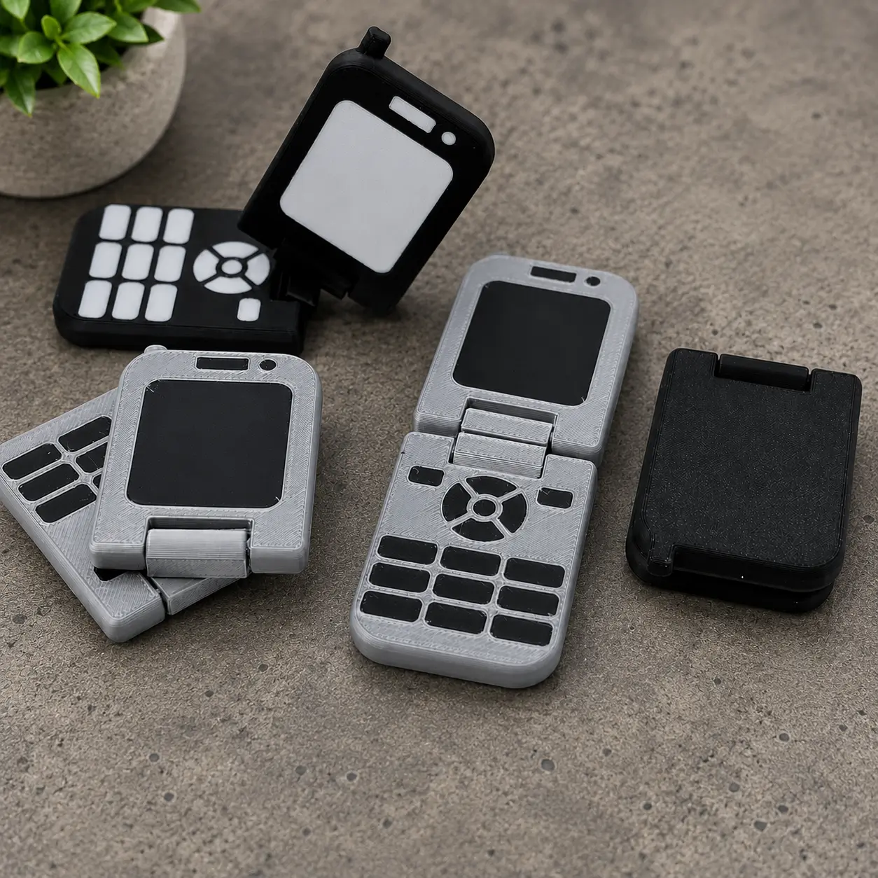 3D Printed Retro Flip Phone Fidget Toy