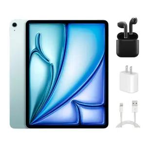 Refurbished Apple iPad Air 13 inch M2 (2024) A2898 (WiFi) Acceptable Condition with Wireless Earbuds & 1 Year Warranty