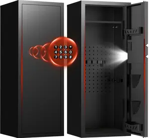 RXDSAFE Digital Home Gun Safe Cabinet: Quick Access Security Box for Rifles and Pistols with Alarm & Reaction Lock - Large Unassembled Storage for Home Office Closet - Ideal Security Gift for Men/Family