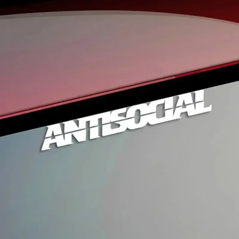 32X5.08cm Letter Sticker Vinyl Waterproof Antsocial Decal Non Fade Reflective Cool Car Decoration Sticker Unique Gift