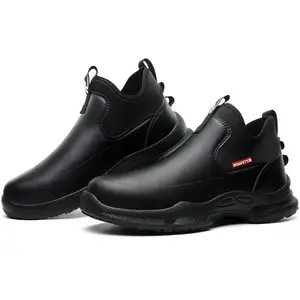 Men's Solid Color Non-slip Chef Shoes, working shoes Chef shoes,CasualComfortable Breathable Waterproof KitchenShoes, Fashionable Shoes for Daily Wear, Boy working shoes