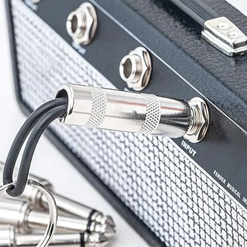 【FaddishDeal】Retro Metal Guitar Amp Key Holder (4 Keys), Wall Mounting Kit, Instructions Included, Easy Installation, Easy Chain Removal, Music Room Decor, Beautifies Home, Recording Studio Accessory