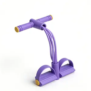 Resistance Band with Pedal 1 Count Home Gym Exercise Band for Legs Butt Back Shoulders Arms Fitness Equipment for Home Use Multi-Muscle Targeting Durable Construction