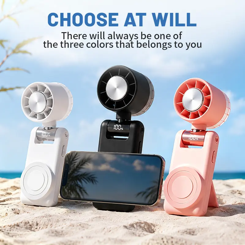 Compact Magnetic USB-Powered Cooling Fan for Phone Back Installation - 5 Adjustable Wind Speeds, Portable & Easy to Use