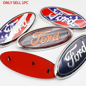 Ford F150 F250 Front Grille Emblem Decal, Rear Trunk Badge Sticker Replacement Part, Fits Ford Edge Escape Fusion, 22.9x9cm, Truck Car Decal