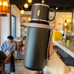 New 316 Stainless Steel Vacuum Insulated Tumbler with Sleek Steel Lid Minimalist Design Portable Handle Perfect Gift for Men Women & Students dual  function  cup