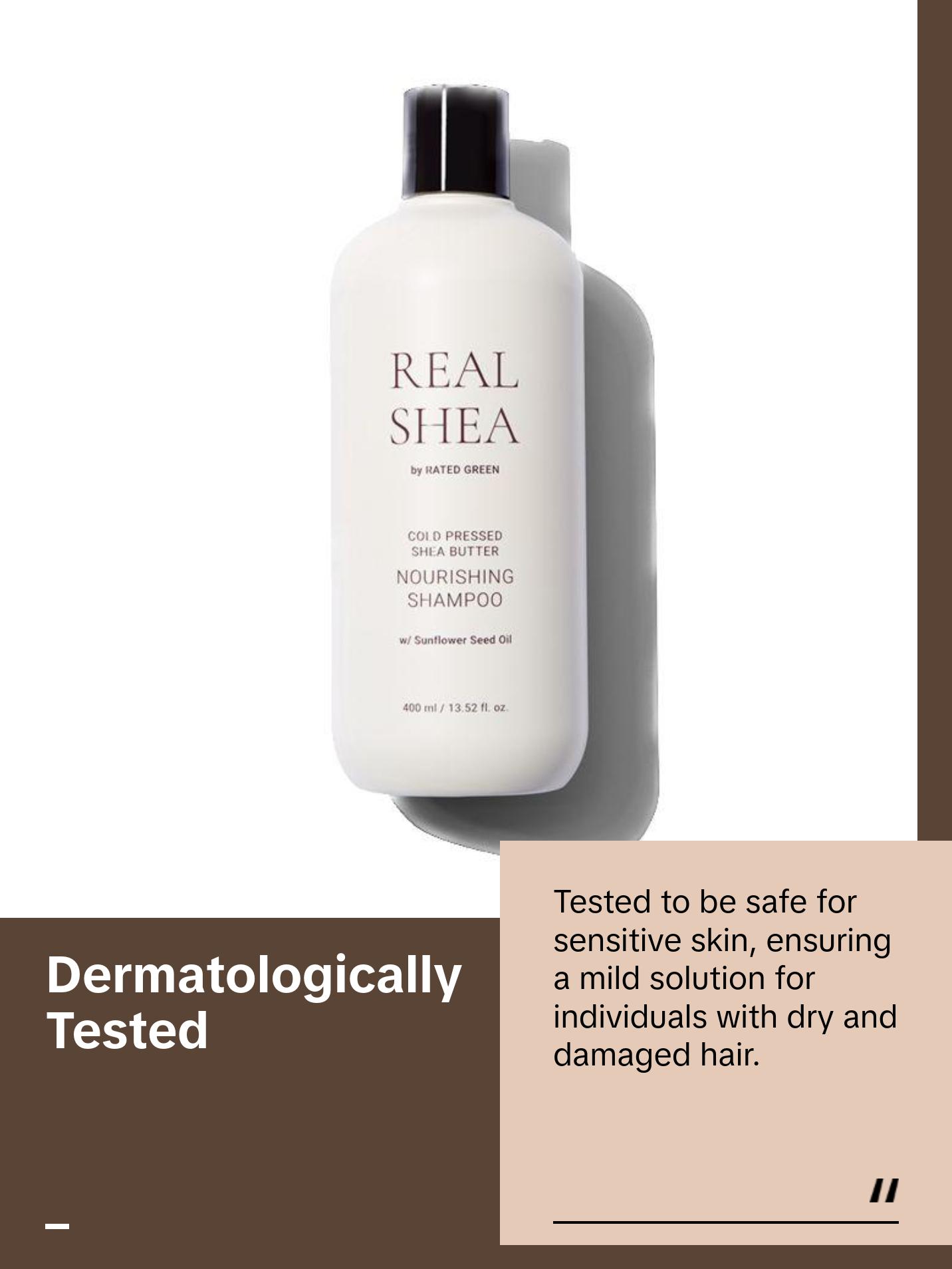 Rated Green Real Shea Butter Nourishing Shampoo for Dry, Curly and Damaged Hair Cleansing Conditioner