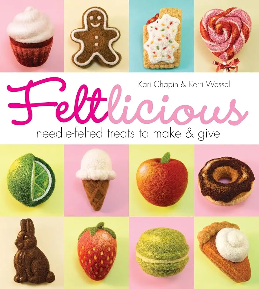 Needle-Felted Treats Art Book - Step-by-Step DIY Craft Guide for Making Desserts, Paperweights, Gifting