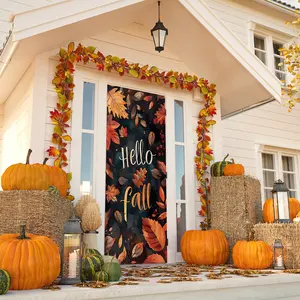 Elastic Room Door Decoration Set, Simple Installation, Autumn Harvest Festival Gate Banner, Indoor Outdoor Party Decor, Outdoor Banners, 82.7x35.4 Inch