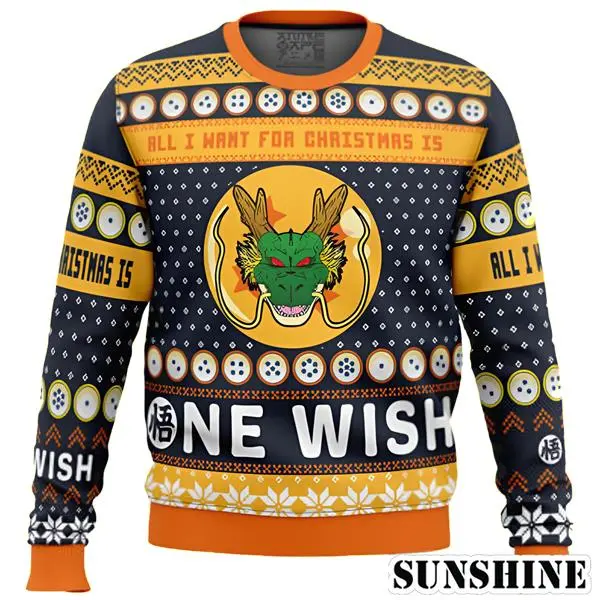 A Very Shenron Christmas Dragon Ball Z Ugly Christmas Sweater Xmas