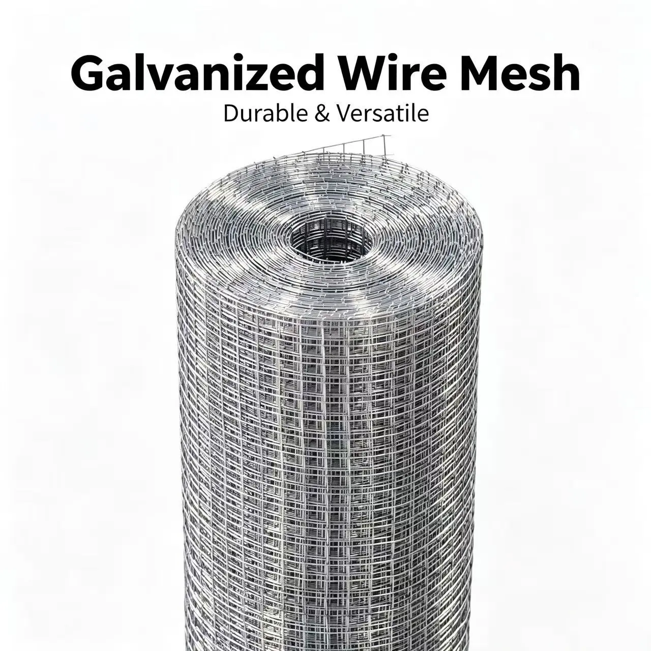 Galvanized Welded Wire Mesh Roll - 11.8in*118in, 1/4in Rustproof Heavy-Duty Hardware Cloth, Cut with Scissors or Wire Cutters, Rustproof in Rain, Home Improvement Deterrent for Chicken Coops, Deters Rodent Infestations, Metal