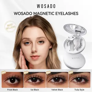 [Wosado] Soft Magnetic Eyelashes All-in-One Box, Reusable, Glue-Free, Waterproof, Lightweight, Natural Style Makeup Cosmetic