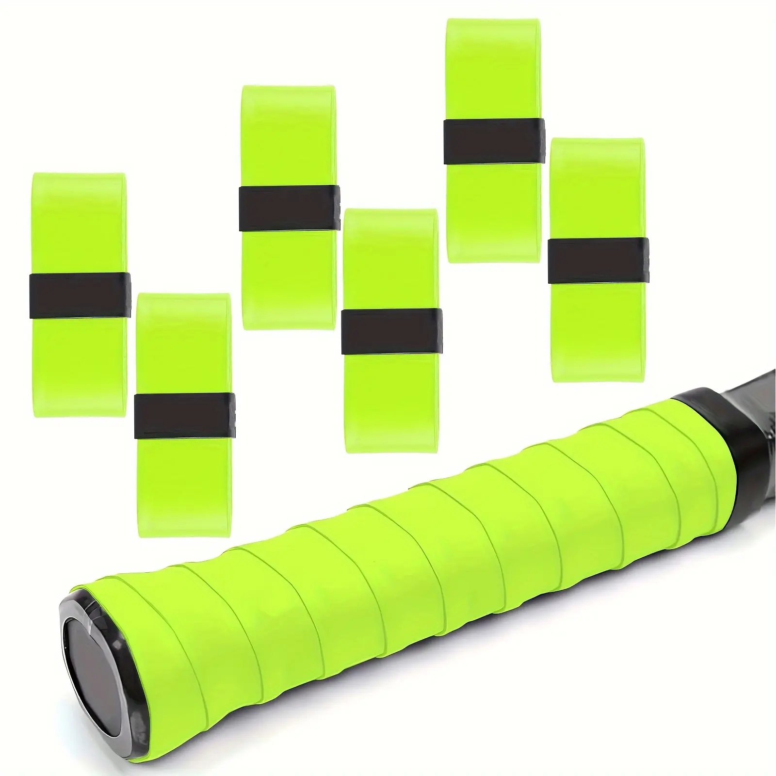 Pre-Cut Non-Slip Tennis Racket Grip Tape Set (6pcs) - Super Absorbent, Quick-Dry Fit, for Tennis and Pickleball, Pre-Cut Set