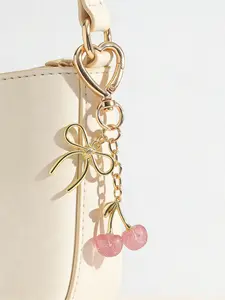 Cherry Design Bag Charm, Fashion Bag Charms, Fashionable Keychain for Women & Girls, Trendy Accessory for Birthdays, Perfect Girlfriend Gift Idea, Girly Purse Accessories