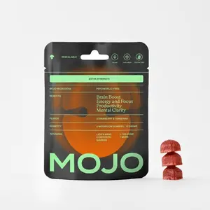 Sample Extra Strength Brain Boost Gummy Energy Candy - Strawberry Tangerine- Vegan Healthcare Dietary Fitness Supplement