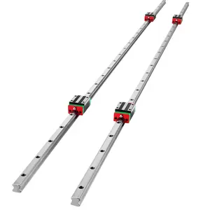 【fathersdaygift】VEVOR Linear Rail HSR15-1500mm? 2pcs Linear Guideway Rail?4X Square Type Carriage Bearing Blocks?Linear Rail Support for 15mm Slotted Bearings, Easy Installation, Machine Component, Precision Motion
