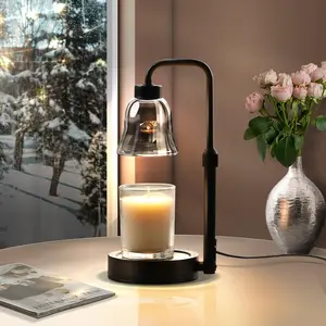 Candle Warmer Lamp,Table Lamp,Height Adjustable Electric Candle Lamp Warmer with Timer,House Warming Gifts New Home Decor,Dimmable Wax Melt Warmer,Mother's Day Gifts,Christmas Gifts,Home Decor Products,New Year Valentine's Day Gift