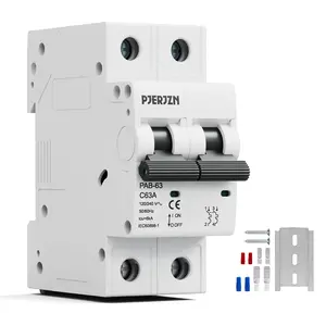 Miniature Circuit Breaker 120/240VAC 25A Double Pole Circuit Breaker DIN Rail Mount,Thermal Magnetic AC Disconnect Switch for House, Electrical Systems, Emergency Generators (25 Amp)