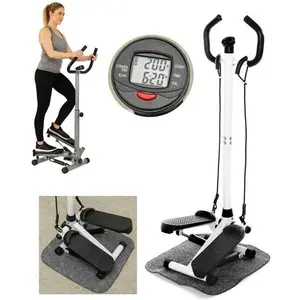 Climber Stepper Machine W/ Handlebar & LCD Display 220lbs Weight Capacity