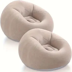 Inflatable Lazy Sofa - Stackable PVC inflatable sofa, fast inflation/deflation, portable and space-saving, suitable for small apartments, game rooms and guest areas