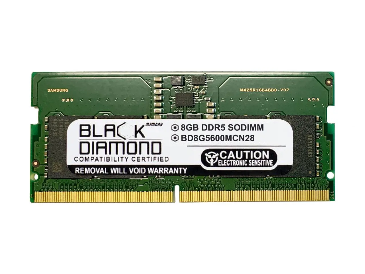 Black Diamond 8GB DDR5 5600 SODIMM Memory  BD8G5600MCN28