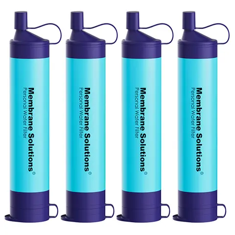 Membrane Solutions/WAKIWAKI Portable Water Filter Straw, Water Filtration System for Hiking, Camping, Off Grid Survival Gear