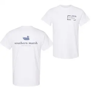 DKX Southern Marsh Duck Logo T-Shirt, Classic Outdoor Heritage Graphic Tee, Minimalist Duck Design Shirt for Men Women, Unisex Comfort Fit Casual Streetwear, Trendy Vintage Graphic Tee