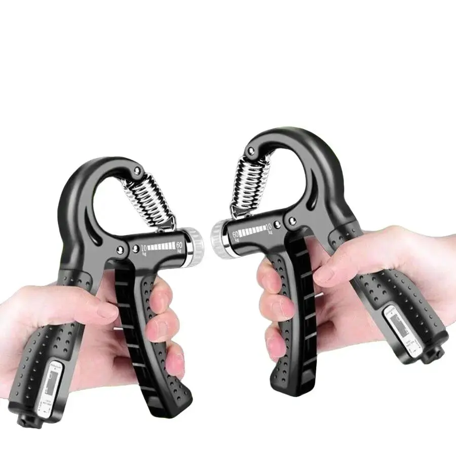 Adjustable R-Shaped Grip Strengthener - Grip Trainer with Mechanical Counting Dial, High Elastic Spring Steel, Finger Rehab & Strength Tool for Outdoor Fitness, Gym Workouts, Fitness Enthusiasts, Strength Training Equipment, Exercise Finger And Hand Stren