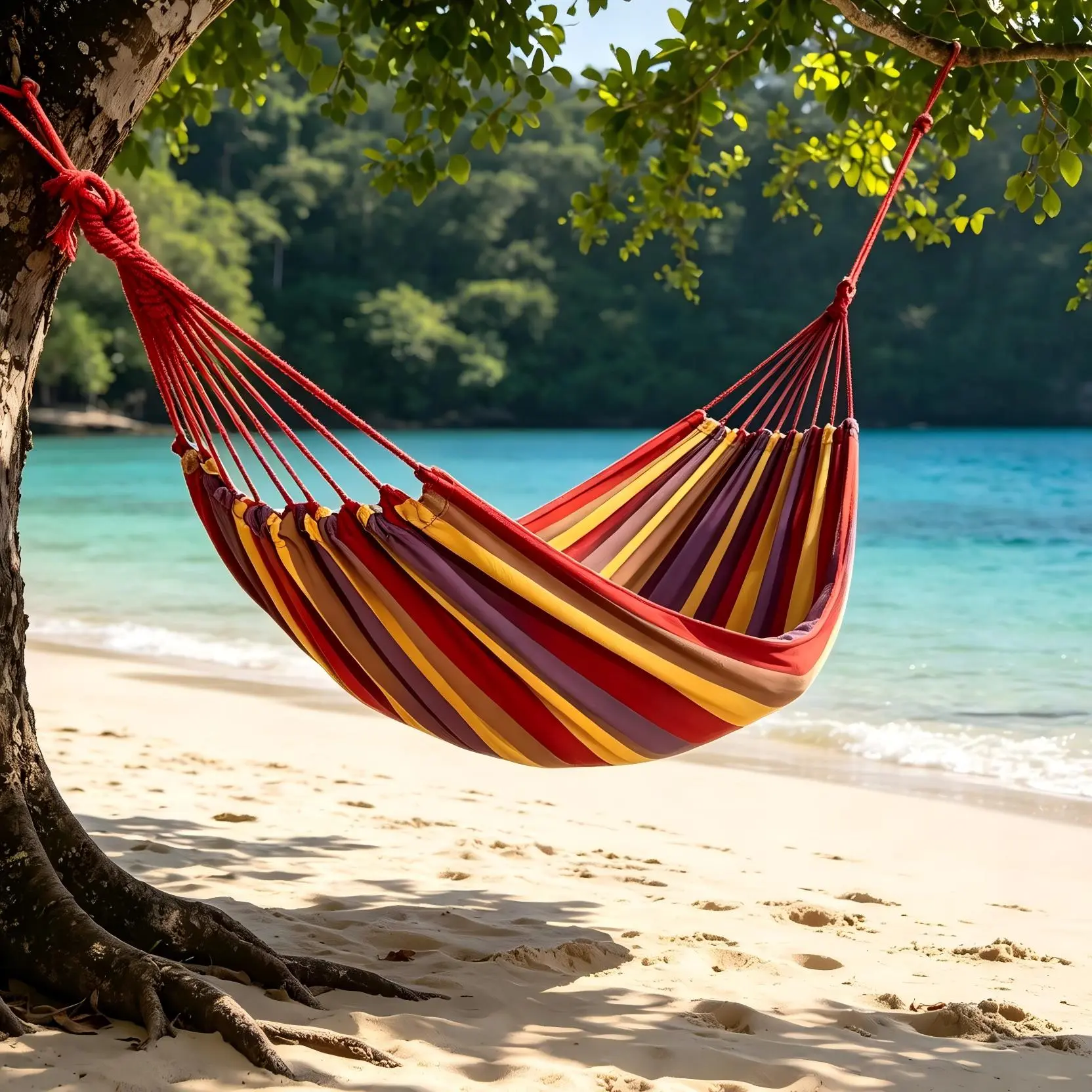 Canvas Hammock - Classic Soft Durable Portable Single-Double Use Hammock for Camping, Patio, Lightweight Outdoor Camping & Hiking Gear