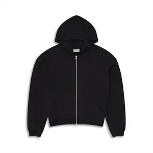 600 GSM 'Black' Zip-Up Hoodie