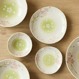 Sakura Tree Series Salad Bowls and Plates Ceramic Tableware Dessert Fruit Plates