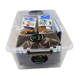 FunGuy Grow Kits - Mushroom Monotub Growing Kit -Rye Grain Spawn Bags Substrate How to Grow At Home