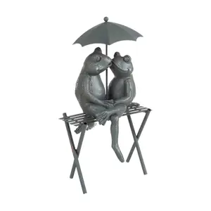 Pure Garden Frog Couple Whimsical Romantic Animal Figurine