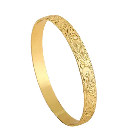 modmints Gold-Plated Traditional Hawaiian Heirloom-Style 10mm Round/Oval Leaf Fashionable Bracelet for Women Adults, Artificial Gemstone Wrist Jewelry Accessory with Hawaiian Heritage Charm for Everyday Wear