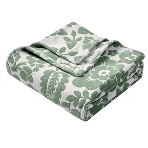 Walensee 50" x 60" Reversible Chenille Jacquard Throw Blanket – Ultra Soft Texture, Lightweight & Cozy, Machine Washable Blanket or Couch Cover